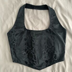 SHEIN Black Snake Pattern Top